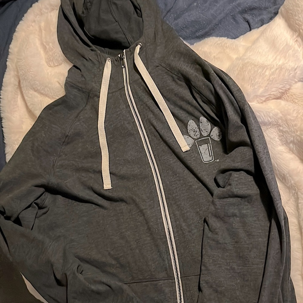 Lucky dog zip up sweatshirt